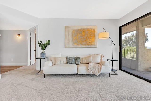 view of carpeted living room