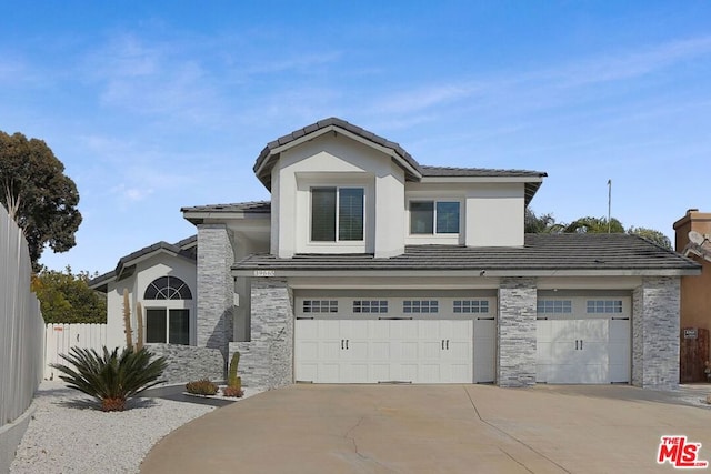 view of front of house featuring a garage