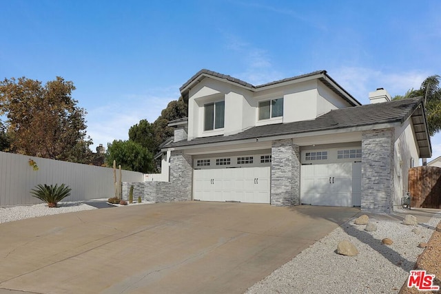 view of front of house featuring a garage