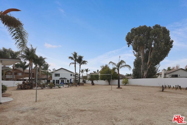 view of yard with volleyball court