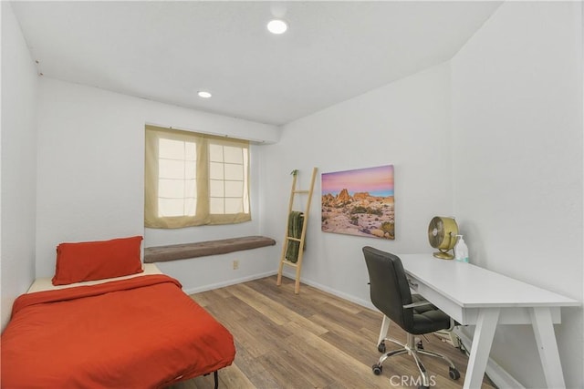 office featuring light hardwood / wood-style flooring