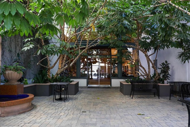 view of patio / terrace featuring french doors