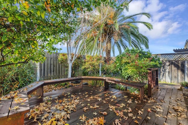 view of wooden terrace