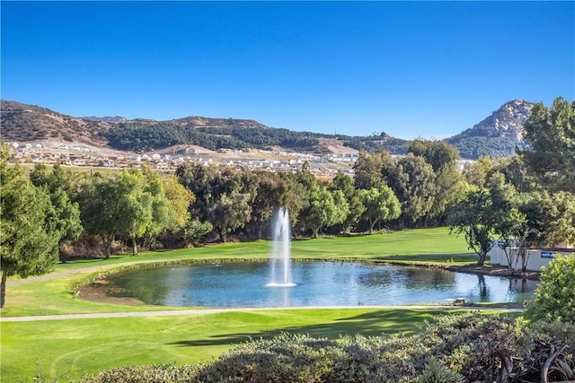1758 Pala Lake Dr, Fallbrook, CA 92028 - water view featuring a mountainous background and a golf course