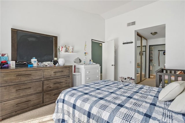 1758 Pala Lake Dr, Fallbrook, CA 92028 - bedroom with vaulted ceiling and light colored carpet