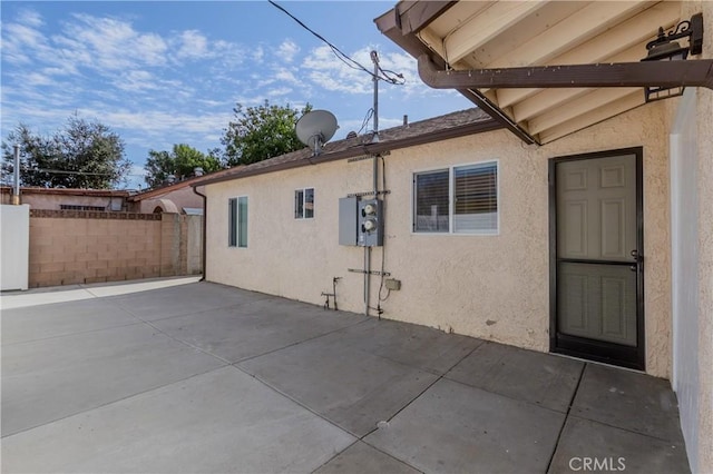 view of home's exterior featuring a patio area