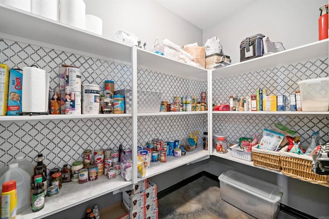 view of pantry