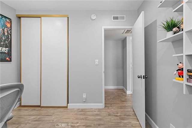 interior space with light wood-type flooring