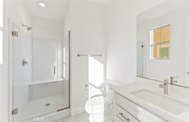21235 Wildflower Way, Chatsworth, CA 91311 - bathroom with vanity and a shower stall