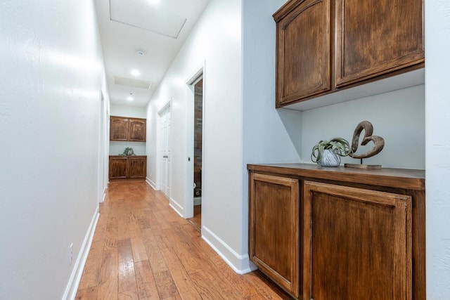 hallway featuring light hardwood / wood-style floors