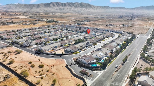 aerial view featuring a mountain view