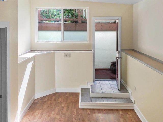 kitchen featuring light hardwood / wood-style flooring