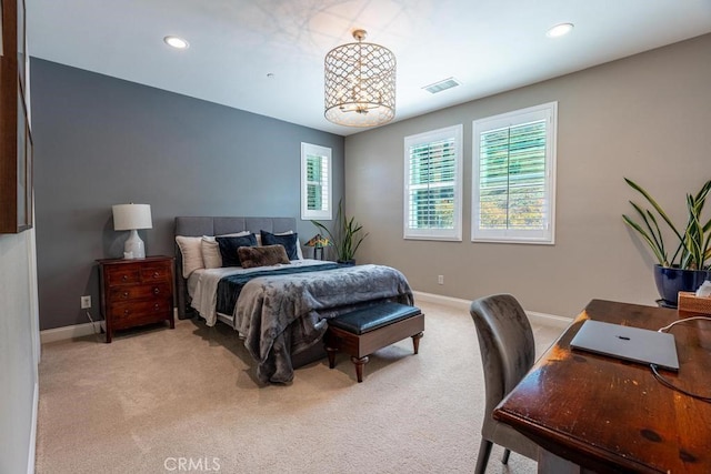 view of carpeted bedroom