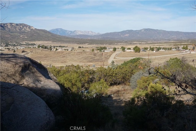 property view of mountains featuring a rural view