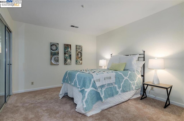 view of carpeted bedroom