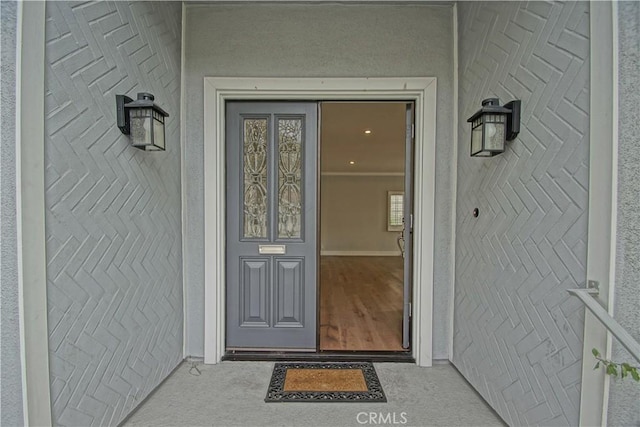 view of doorway to property