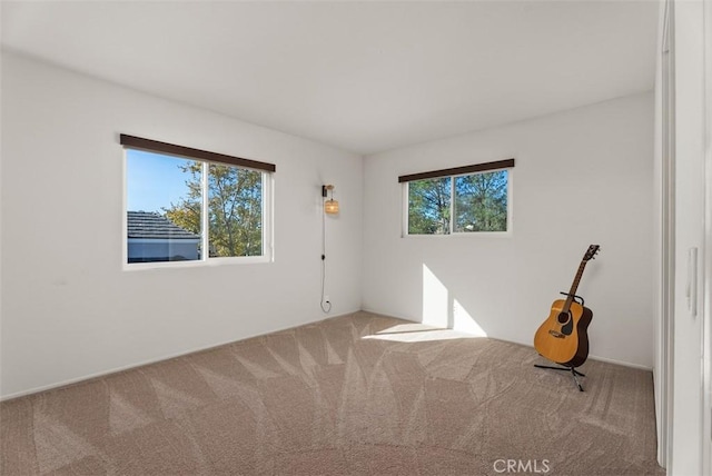 view of carpeted spare room