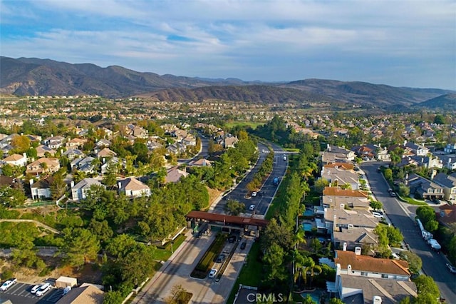 aerial view featuring a mountain view