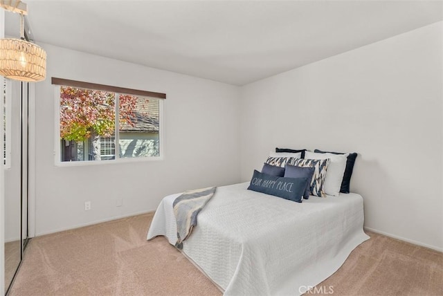 bedroom featuring carpet flooring