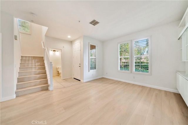 interior space with light wood-type flooring