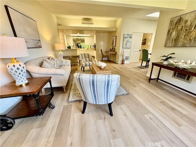 living room with light wood-style flooring