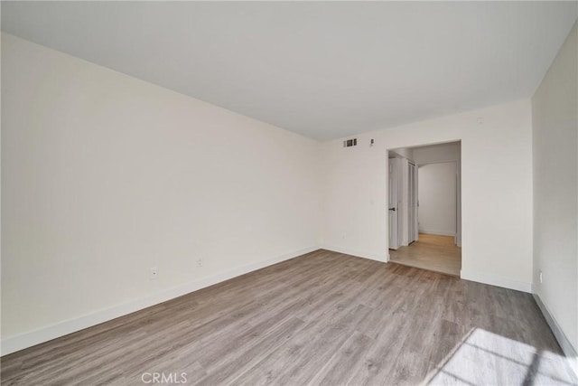 empty room featuring light hardwood / wood-style flooring