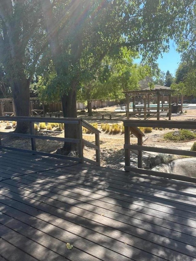 view of wooden terrace