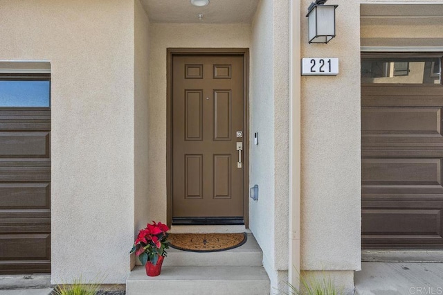 view of doorway to property