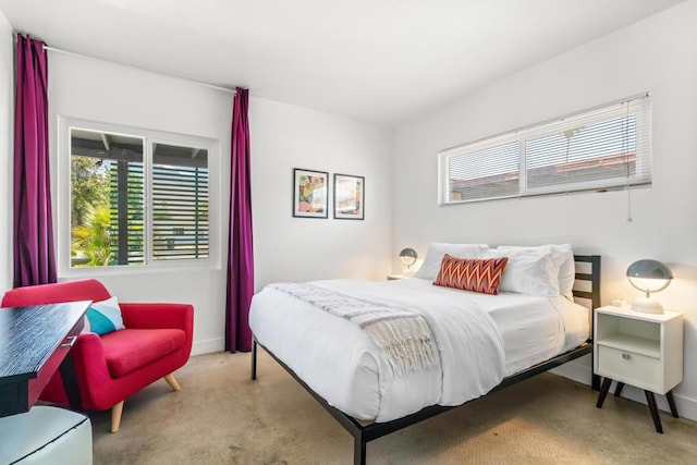 view of carpeted bedroom