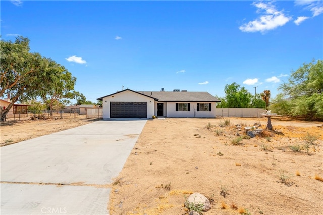 ranch-style house with a garage