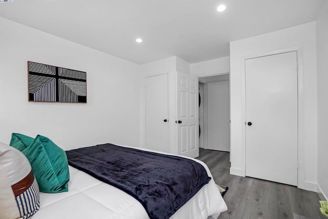 bedroom featuring hardwood / wood-style flooring