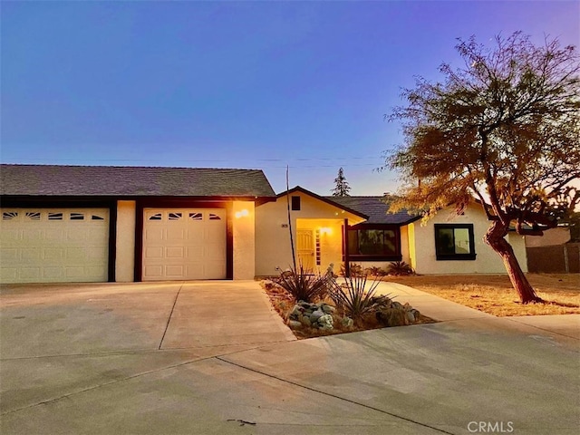 ranch-style house with a garage