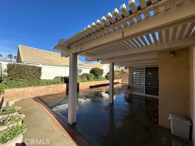 view of patio with a pergola