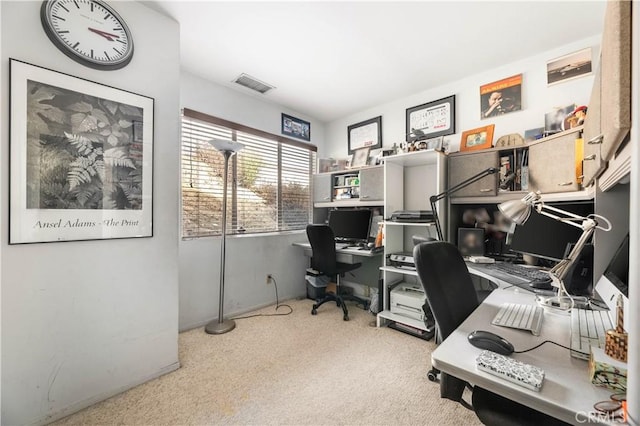 view of carpeted office