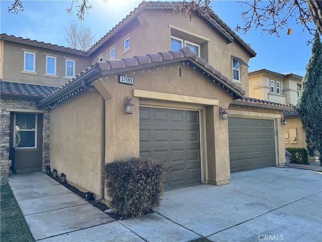 view of home's exterior featuring a garage