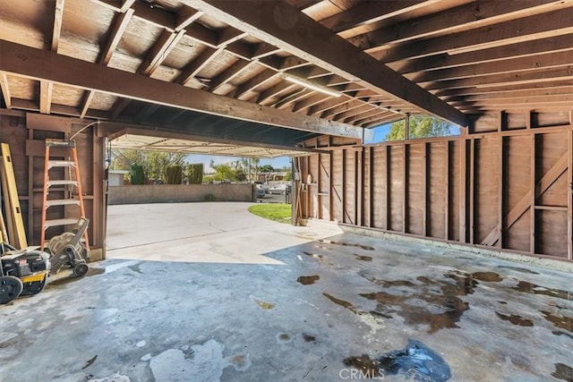 view of patio / terrace featuring an outbuilding