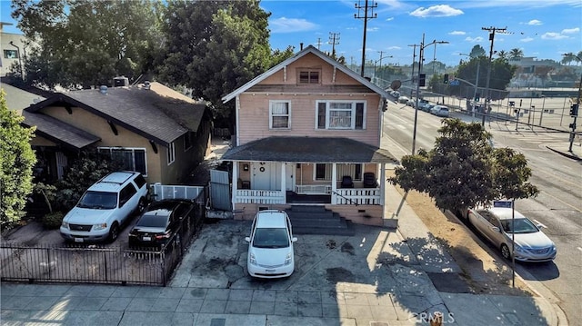 view of front of house with covered porch