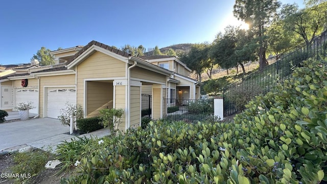 view of home's exterior with a garage