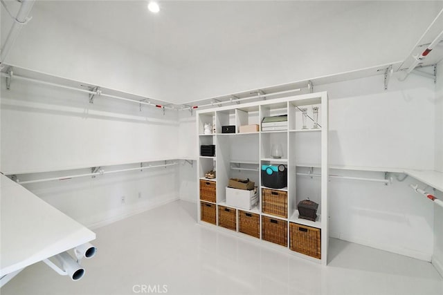 view of walk in closet