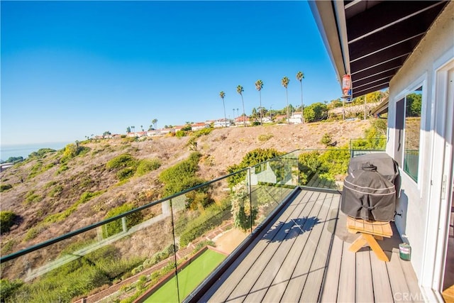 balcony with a grill