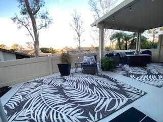 view of patio with an outdoor living space