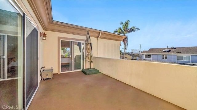 view of patio / terrace with a balcony