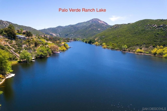 property view of water with a mountain view