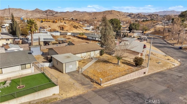 aerial view featuring a mountain view