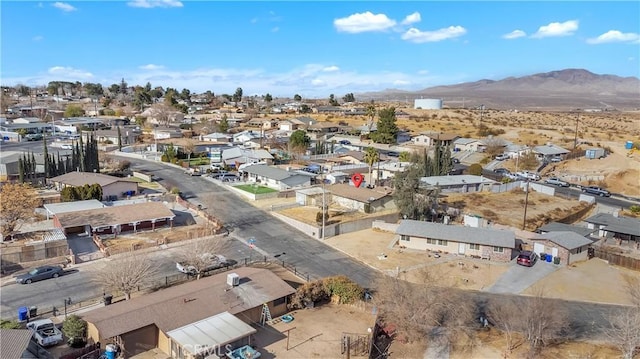 bird's eye view featuring a mountain view