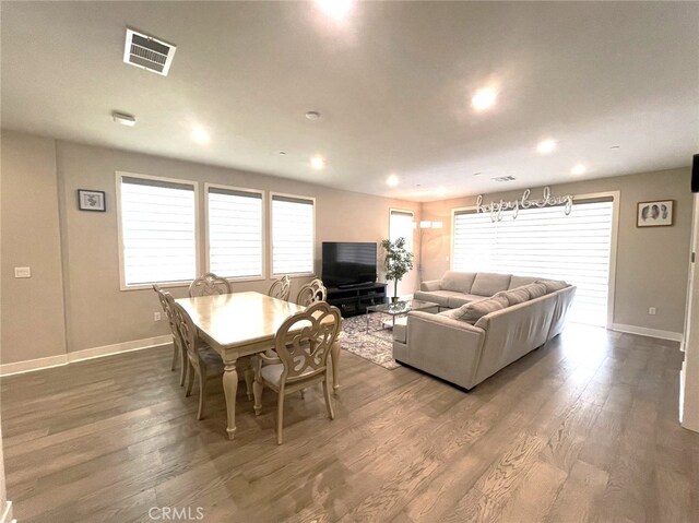 living room featuring hardwood / wood-style floors