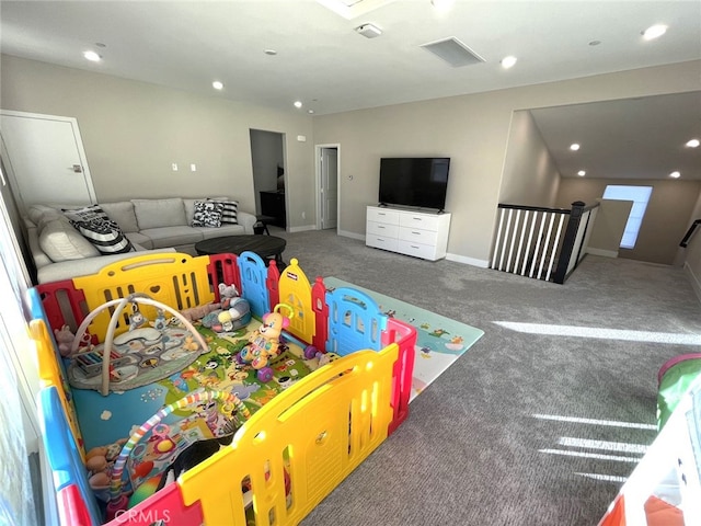 playroom with carpet