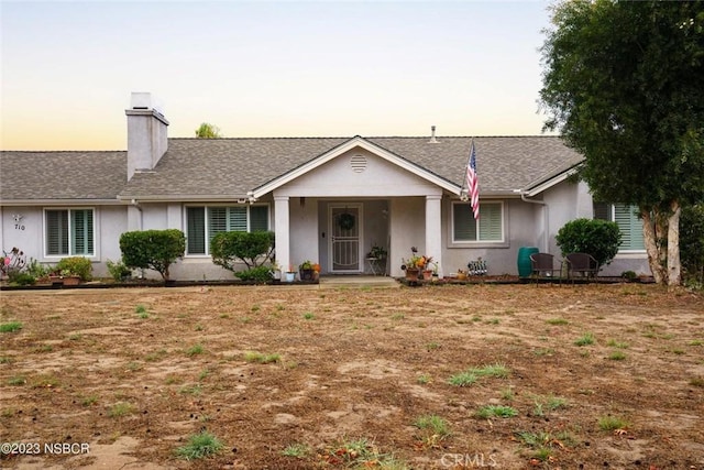 710 Crystal Way, Nipomo, CA 93444 - ranch-style house with a chimney, stucco siding, and roof with shingles