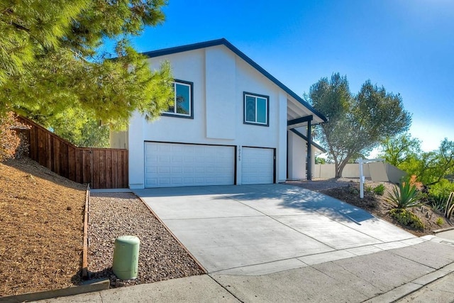 view of front of home featuring a garage