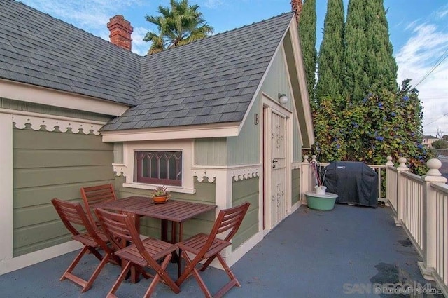 view of patio / terrace featuring a grill